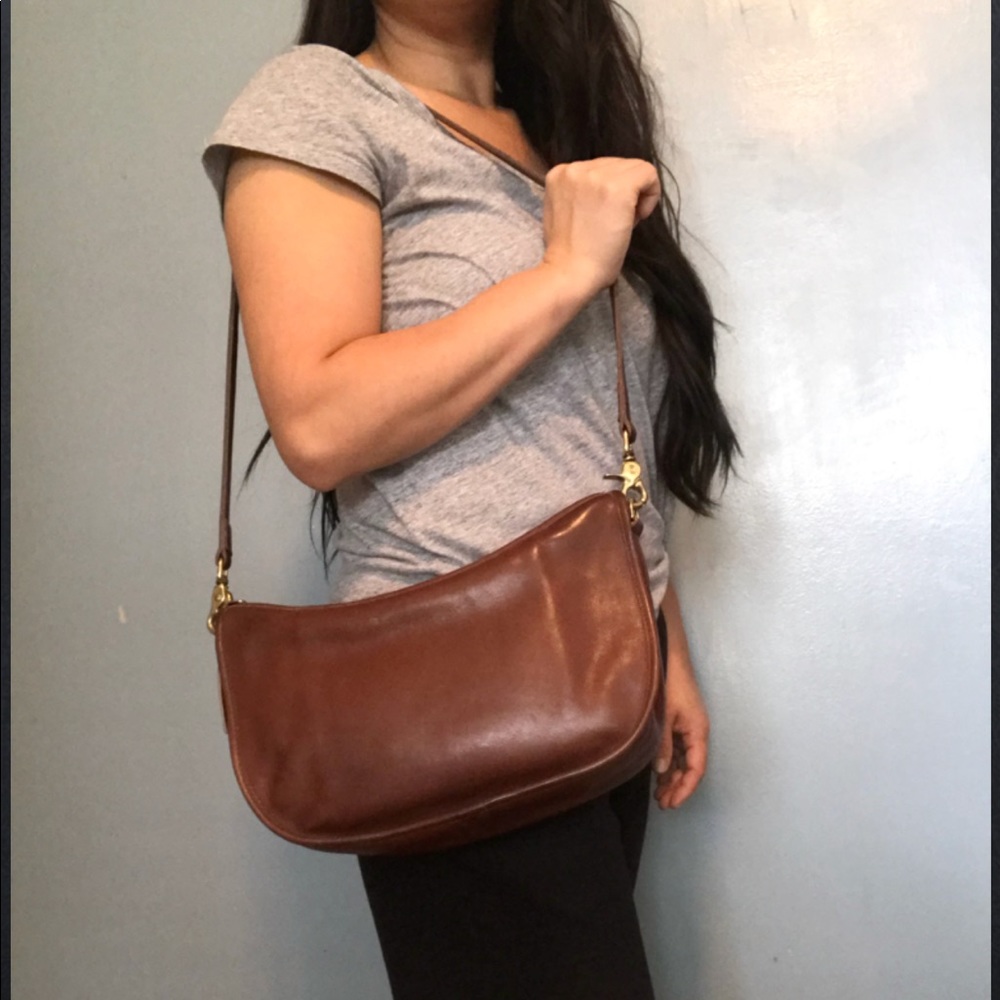 Coach zip top shoulder crossbody bag